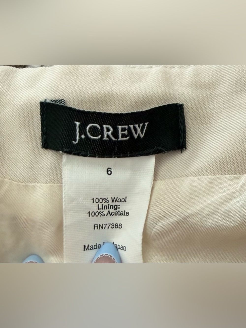 J. Crew Cream Pencil Skirt ~ Size 6 - Picture 2 of 2